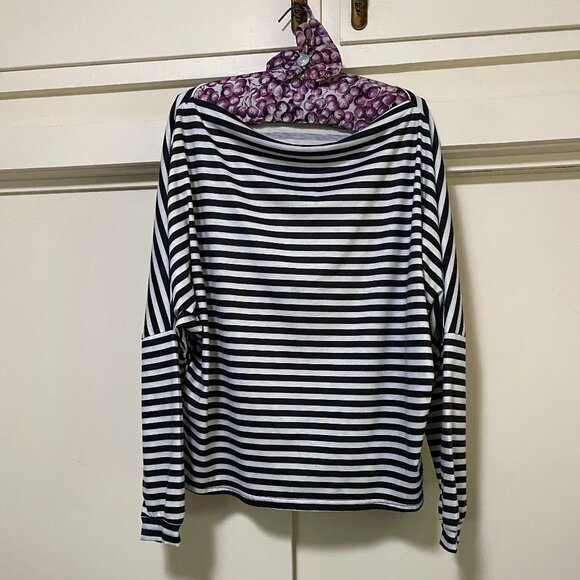 Shein long sleeve, navy & white stripe tunic, size XL - Picture 1 of 10